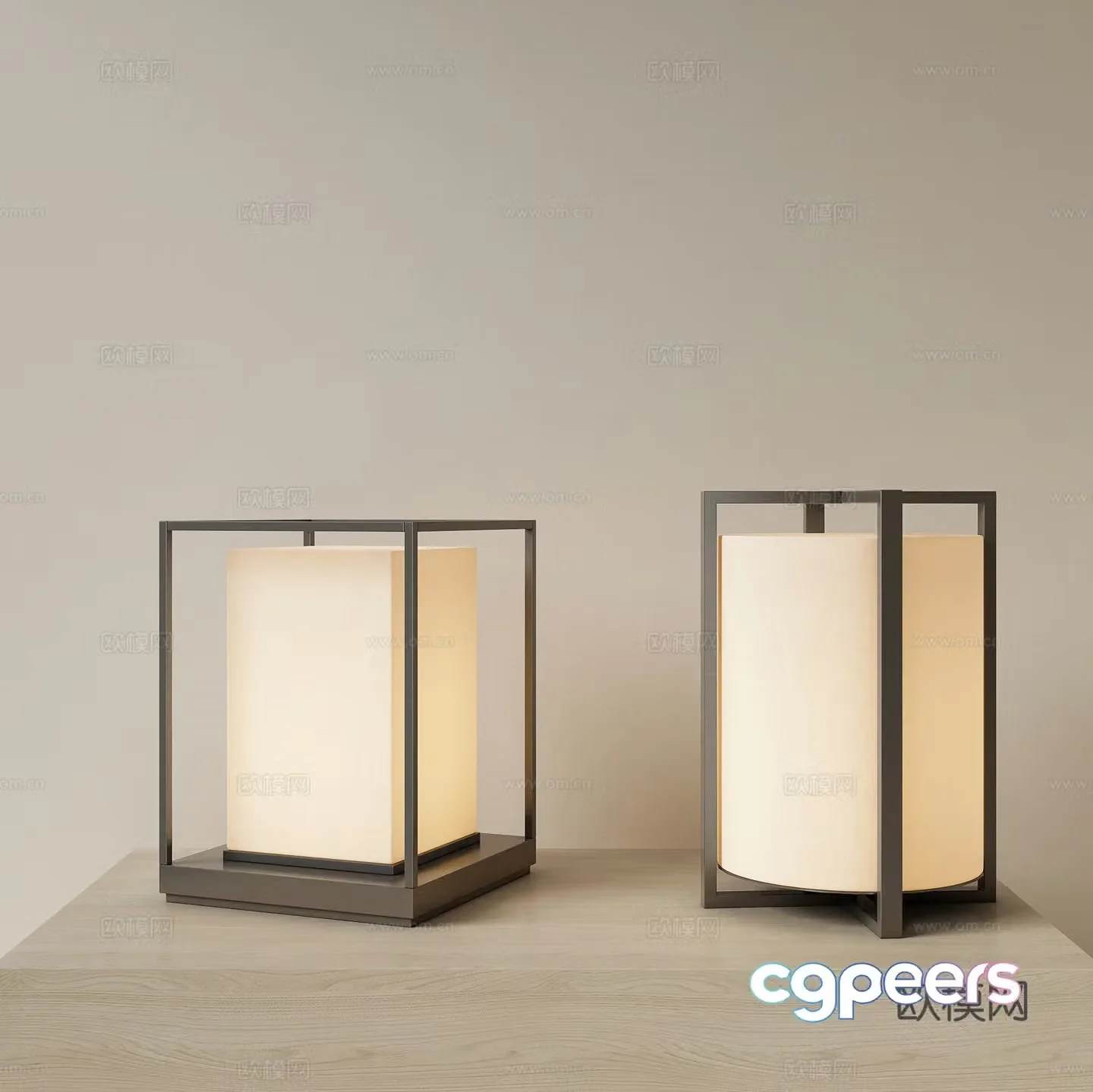 New Chinese style desk lamp bedside desk lamp living room desk lamp study desk lamp floor lamp small desk lamp 3D model