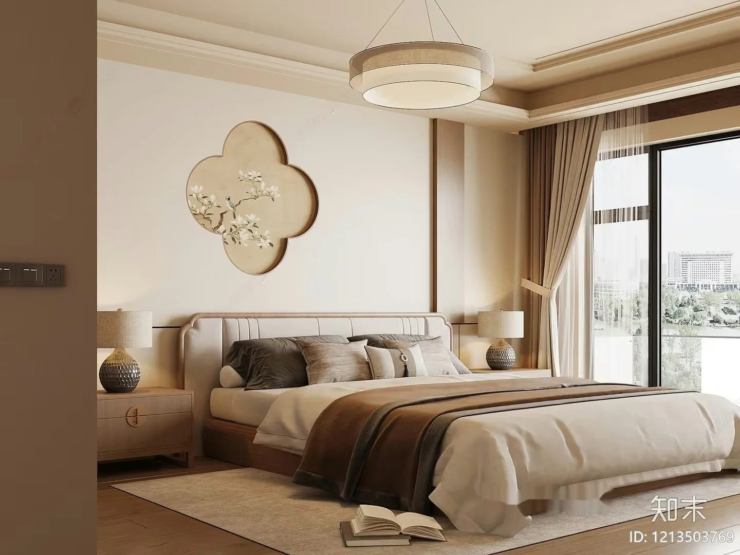 Cozy Modern Bedroom 3D Model – 21145 – VRAY Render