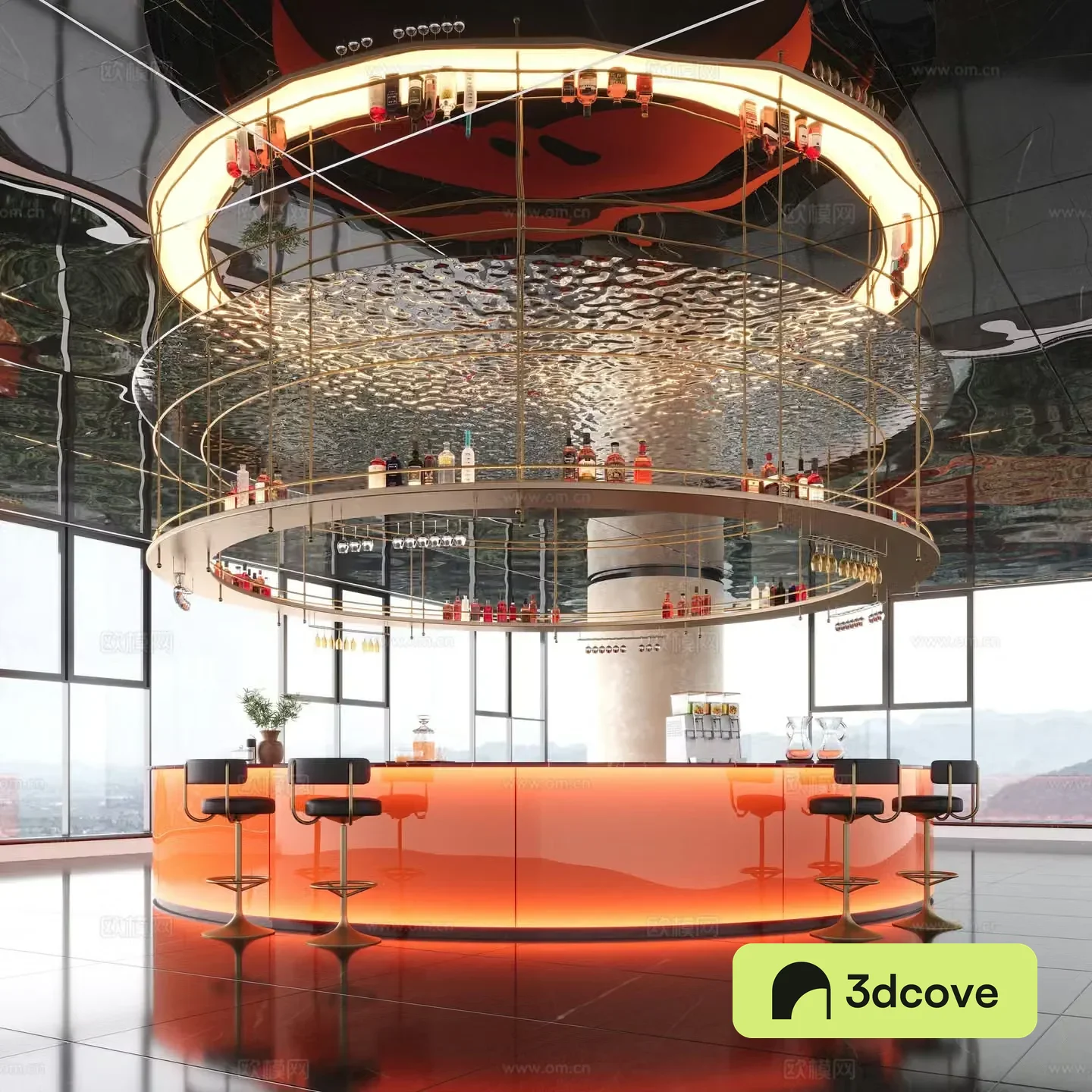 Modern hotel water bar