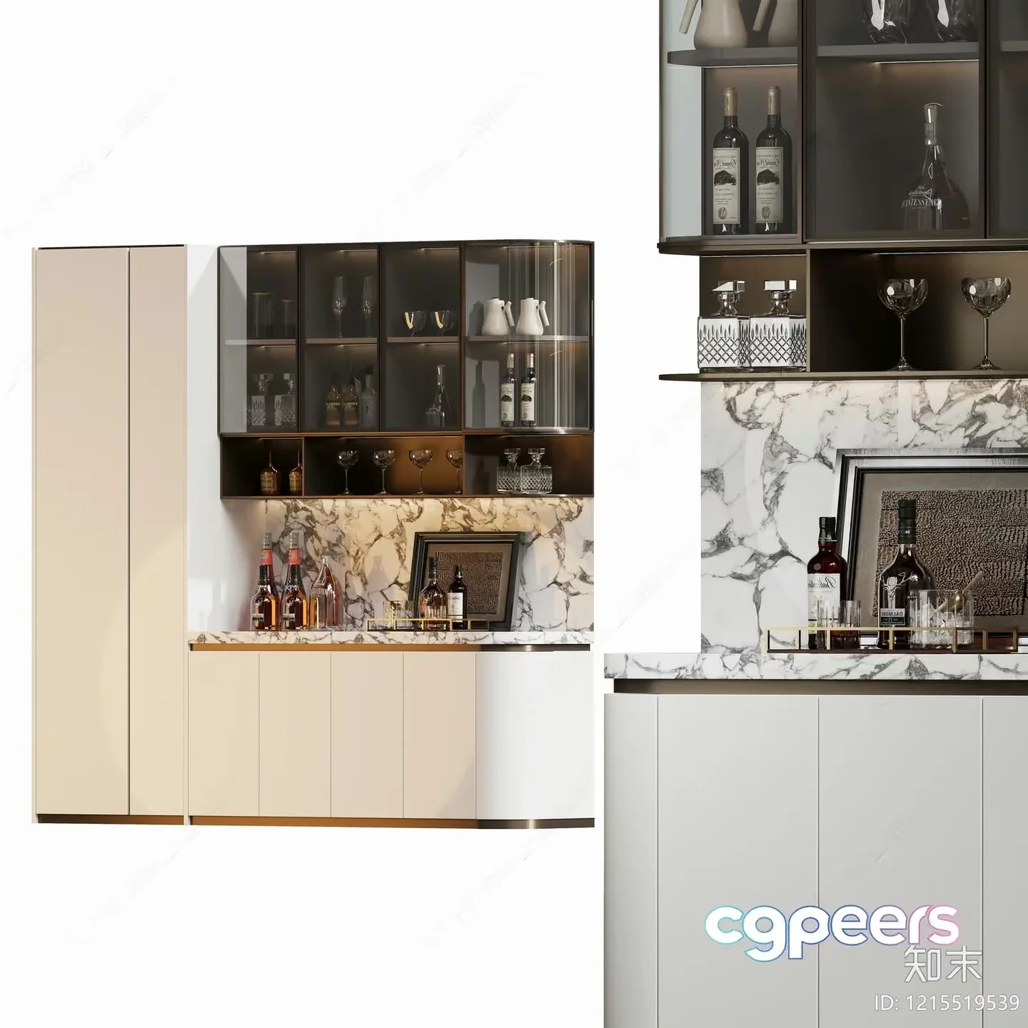 Modern Bar Area 3D Model – 13760 – VRAY Render