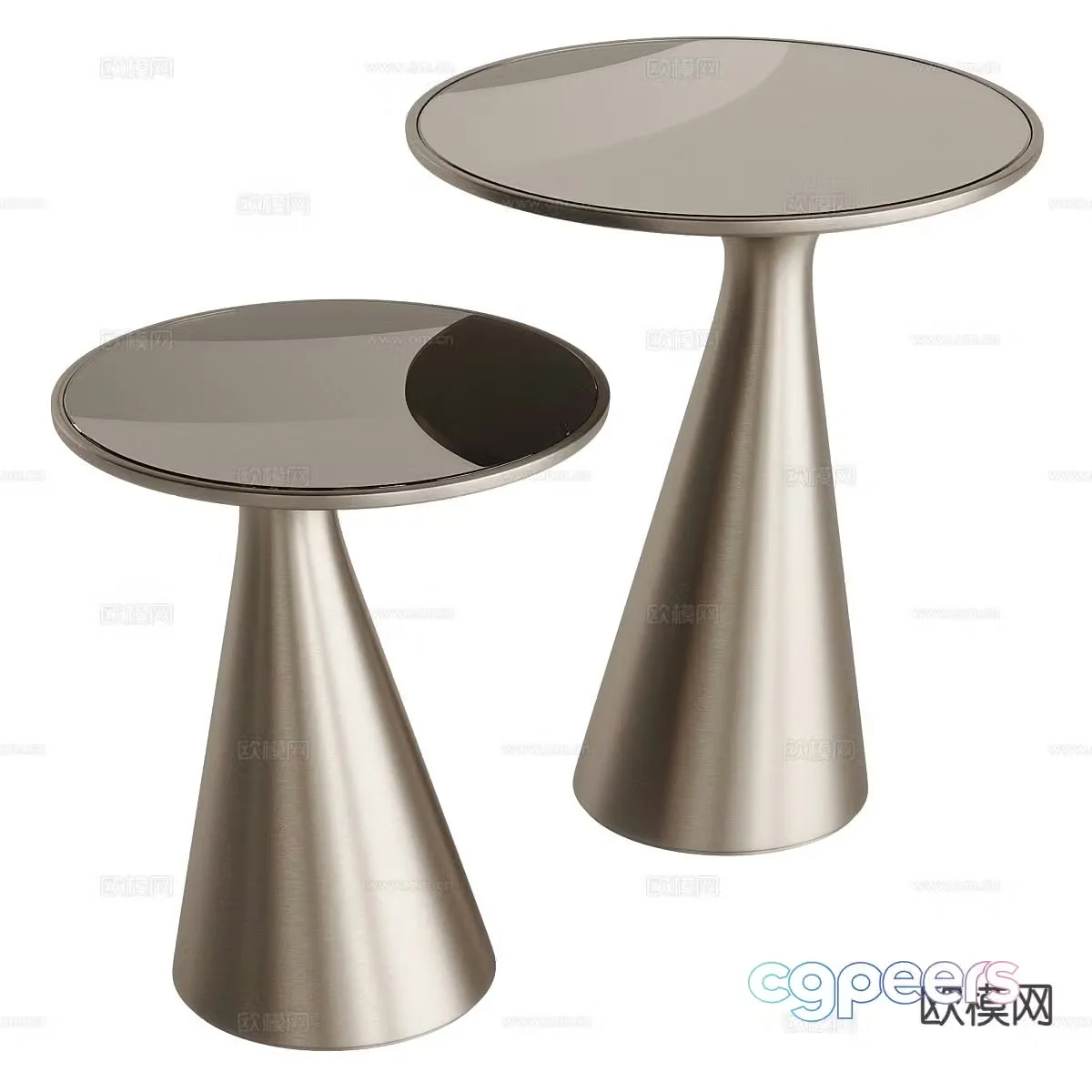 Italian corner table side table round table 3D model