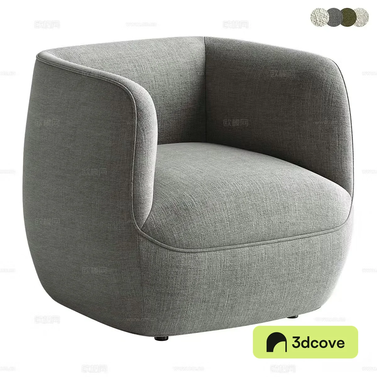 Modern gray sofa single sofa