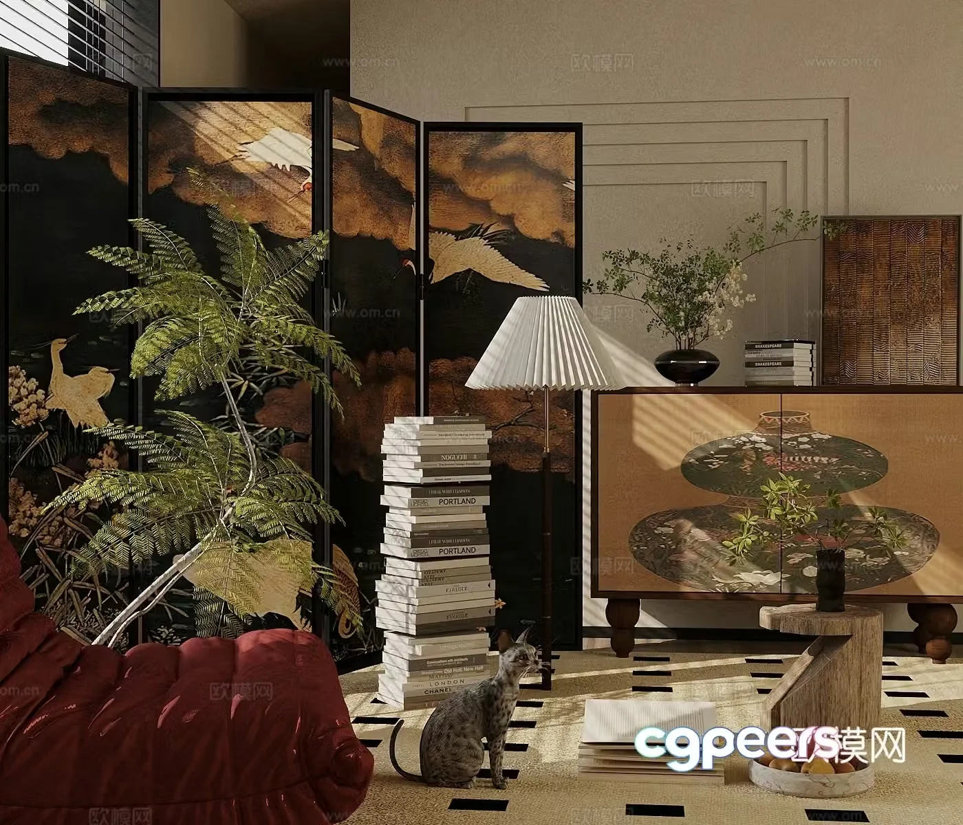 Middle-aged screen 3d model