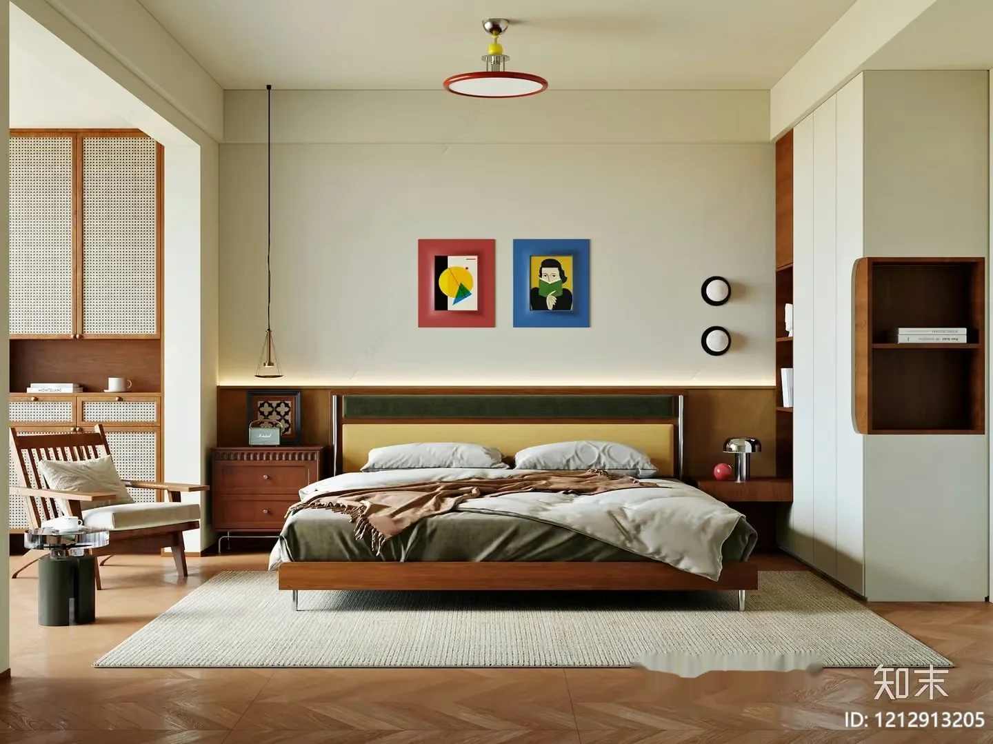 Modern Bedroom Design 3D Model – 18885 – VRAY Render