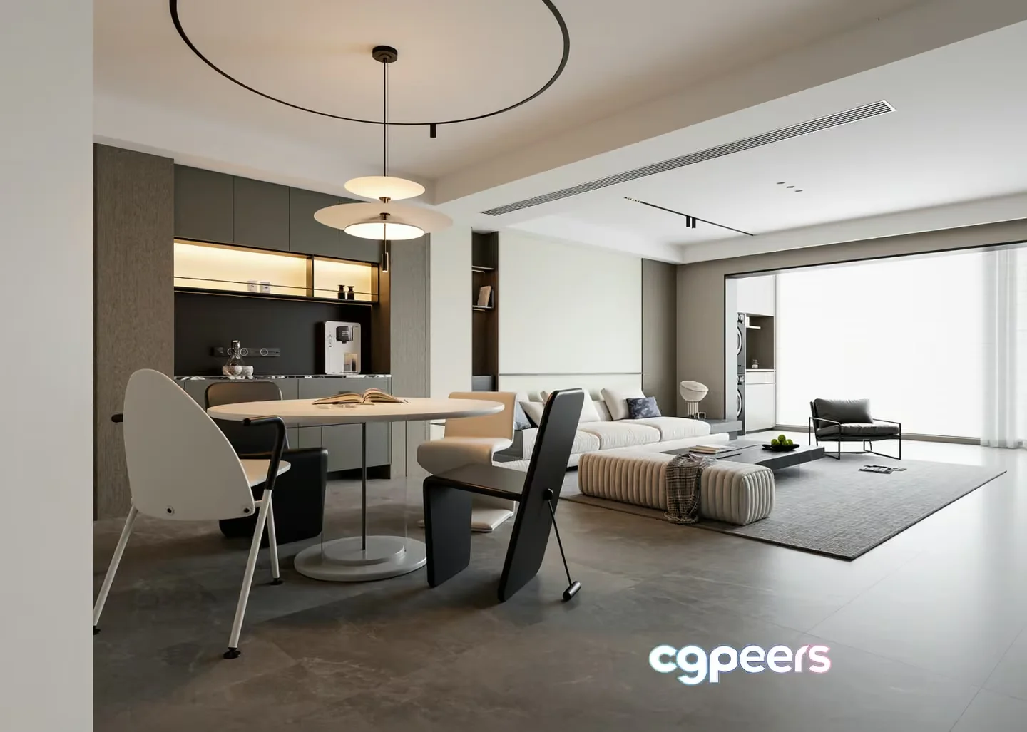 Modern Living Room 3D Model – 9905 – VRAY Render