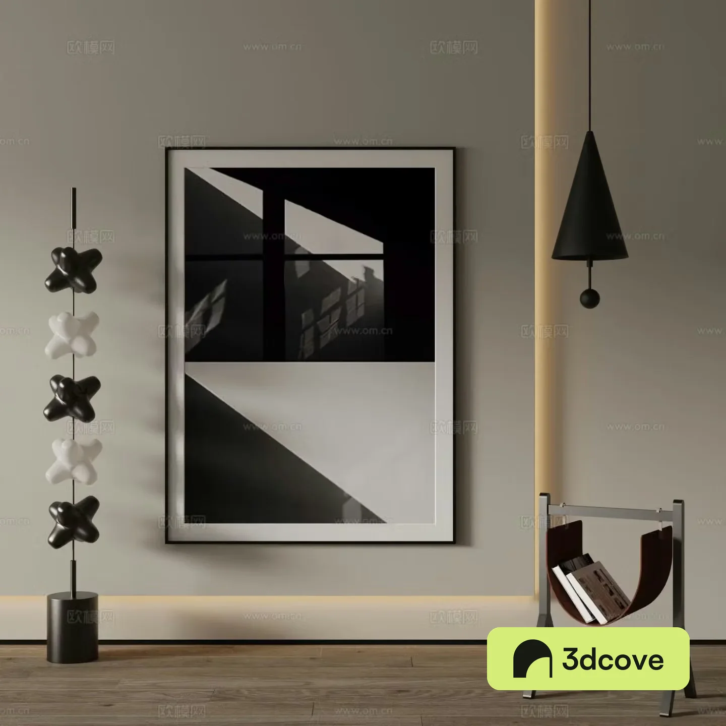Modern decorative painting black and white hanging painting