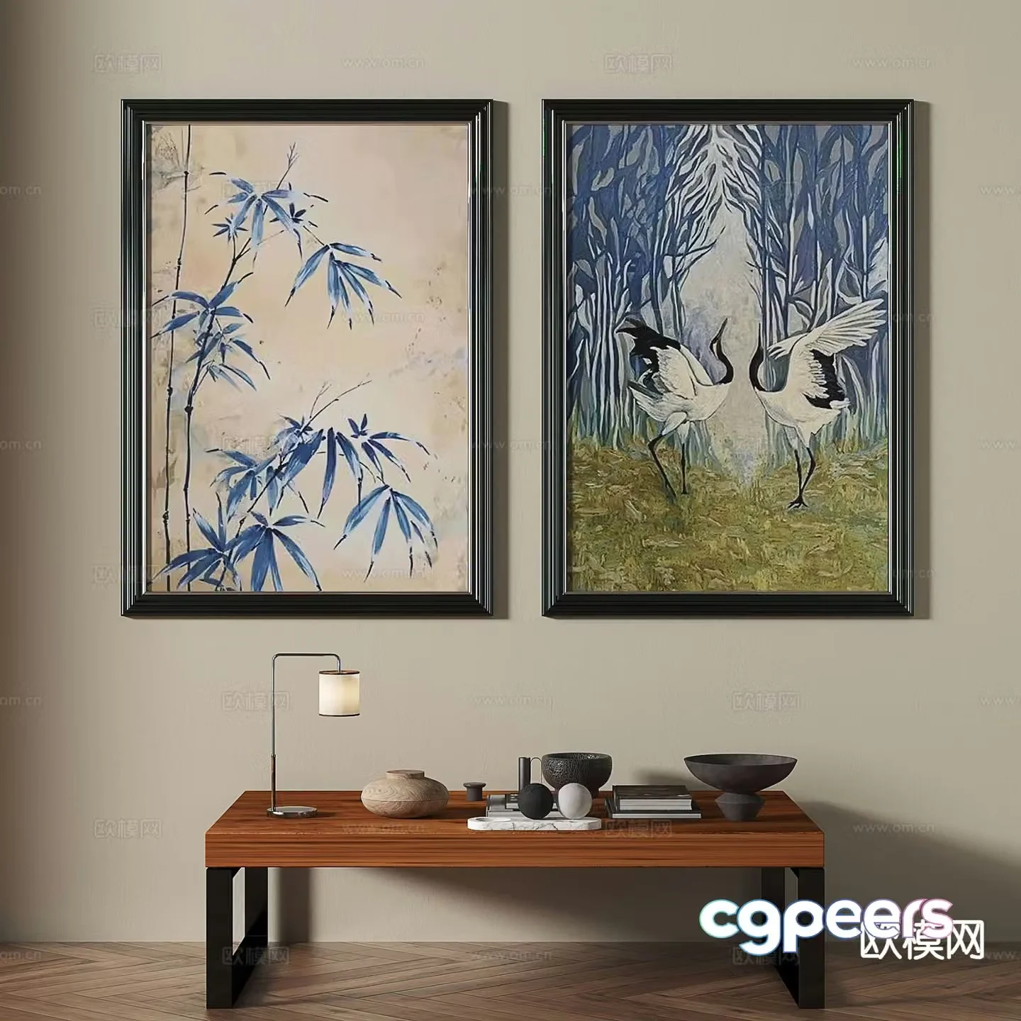 Medieval style art painting texture painting decorative painting 3d model