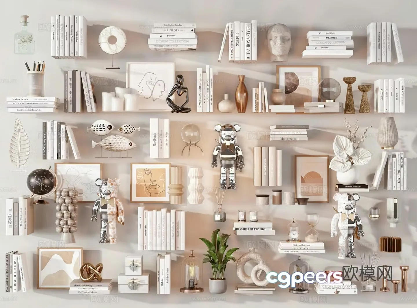 Modern decorative ornaments 3d model