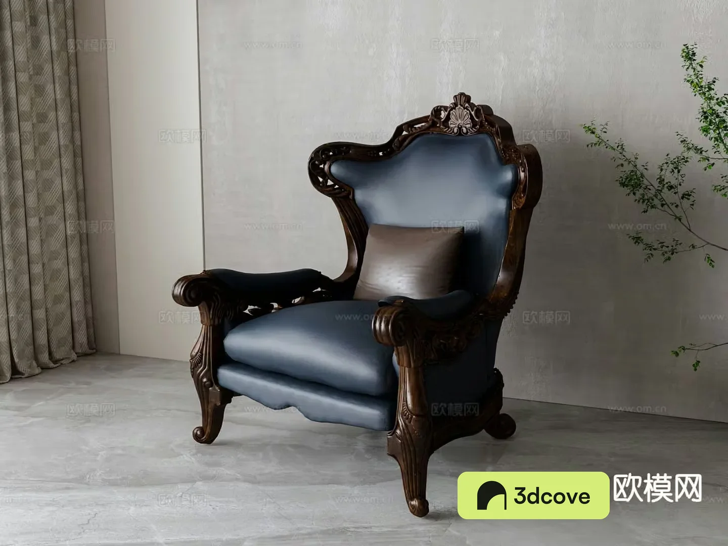 American single sofa leather sofa