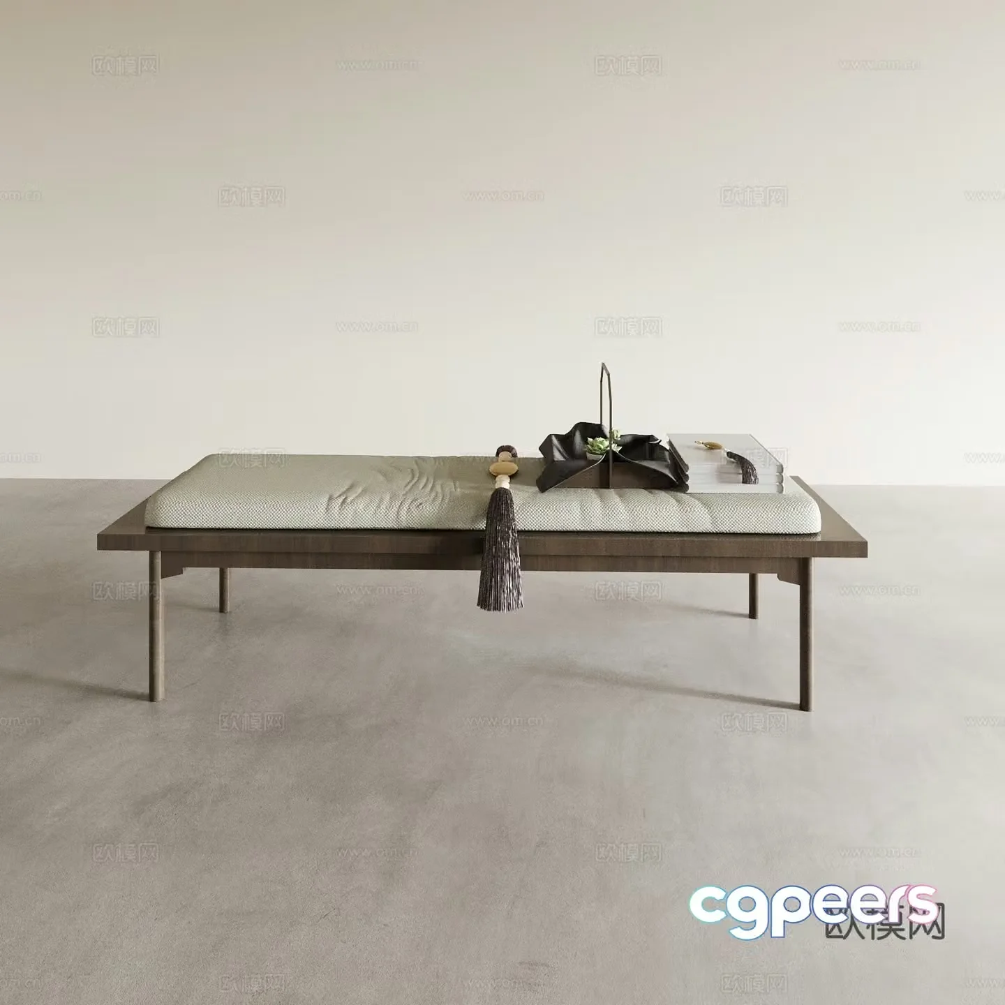 bed footrest bench bench 3d model