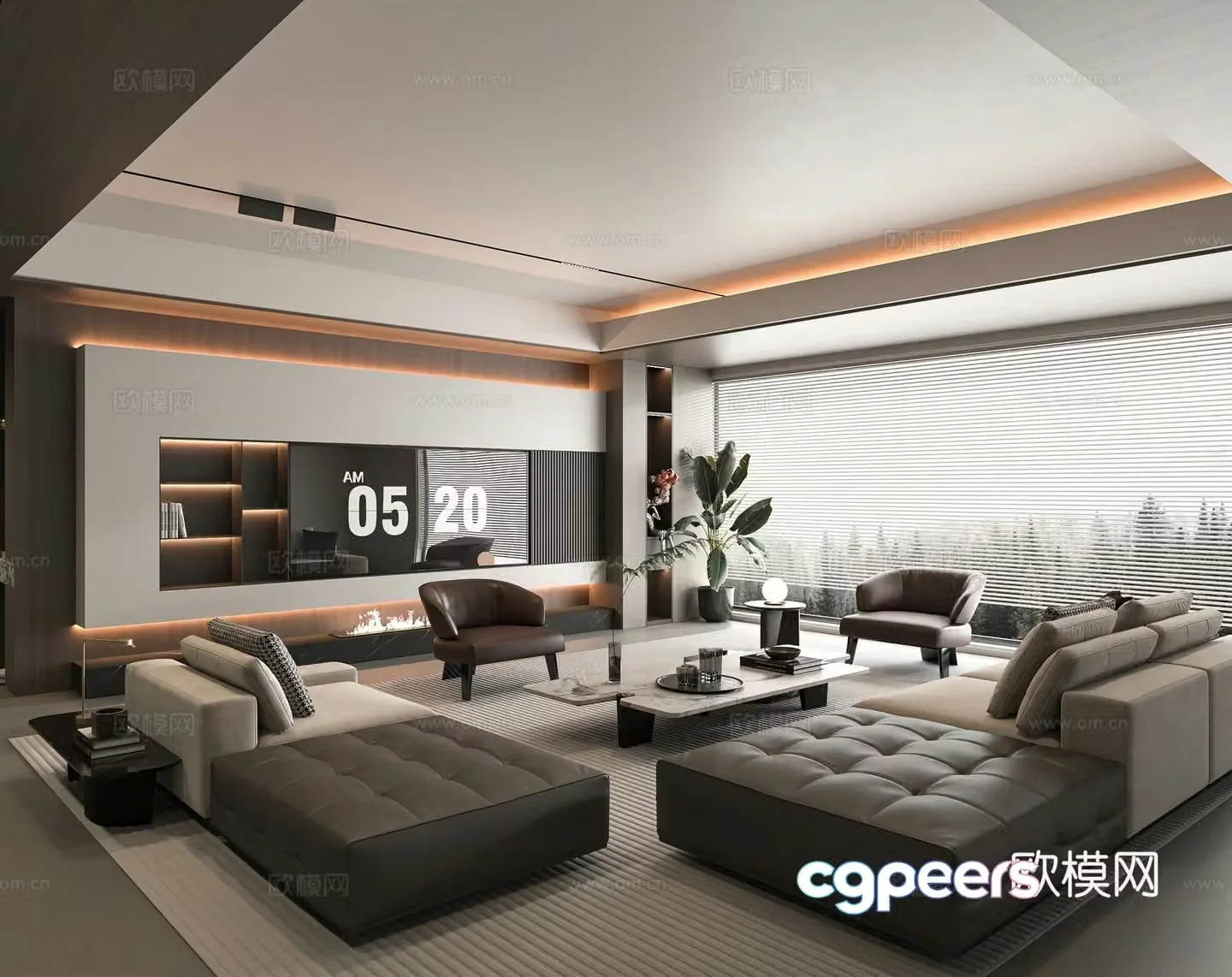 Italian living room 3d model