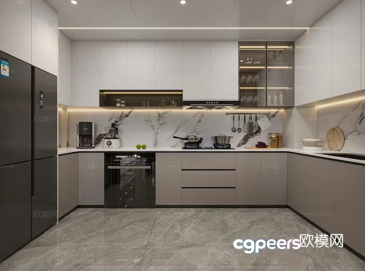 Modern kitchen 3d model