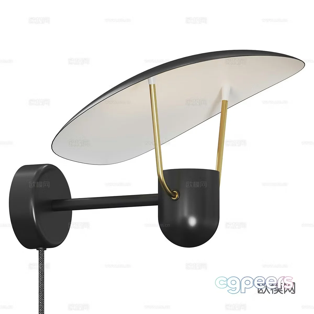 Modern minimalist decorative wall lamp 3d model
