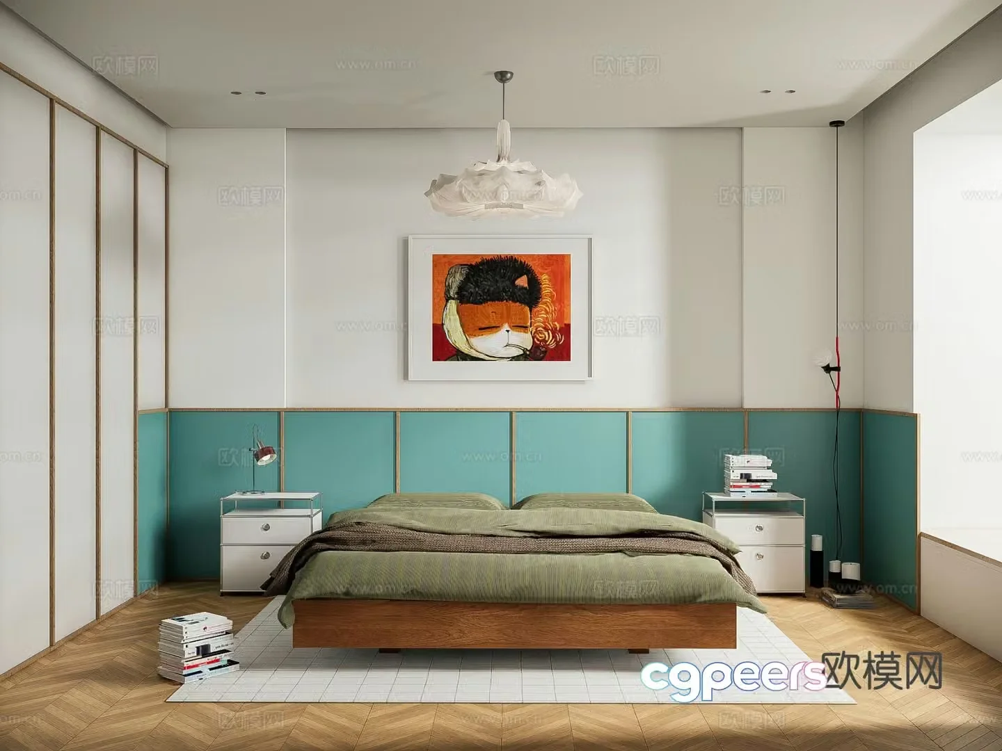 Bauhaus bedroom master bedroom 3d model