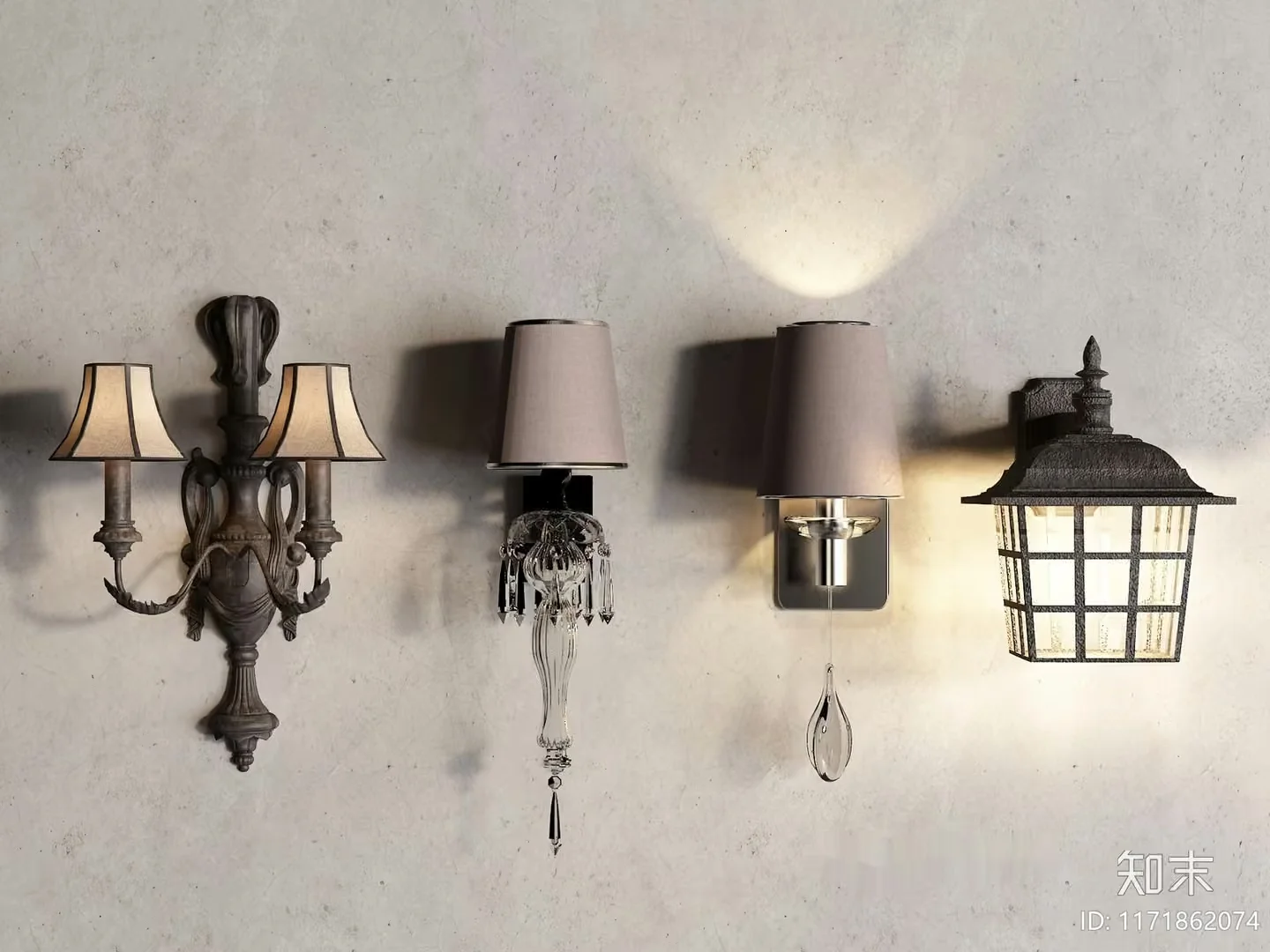 Gold Light Fixture 3D Model – 4906 – VRAY Render