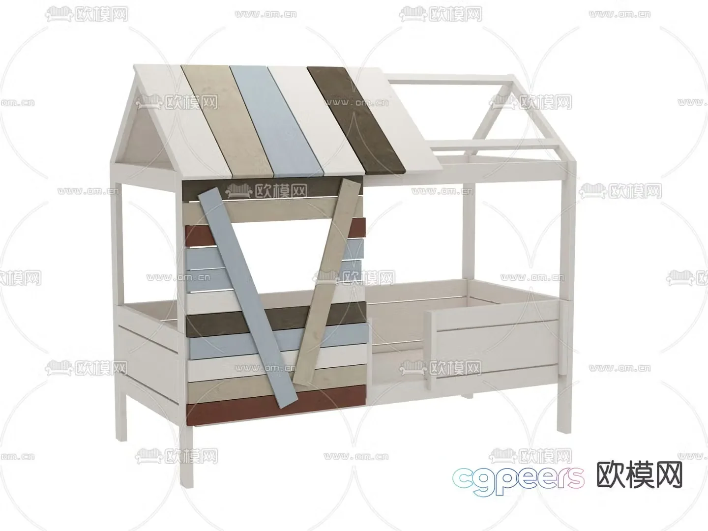 Modern children’s bed 3d model