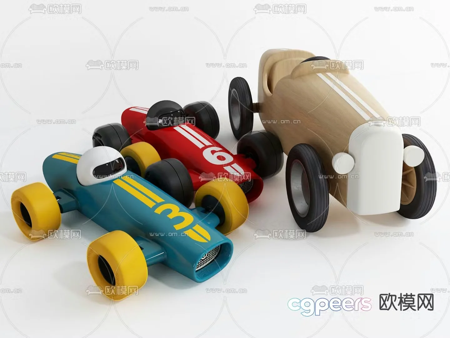 Modern toy car 3d model