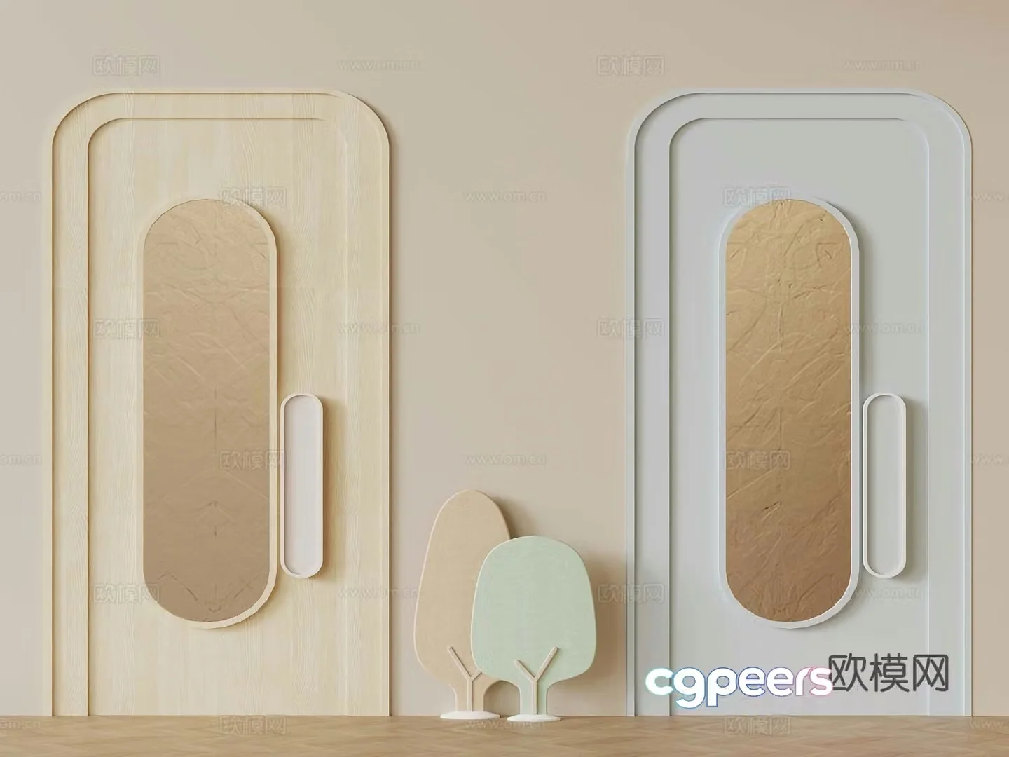 Modern children’s door kindergarten children’s space 3d model