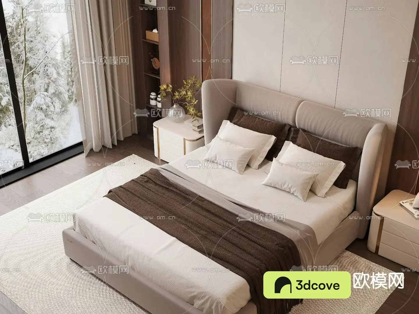 Modern double bed
