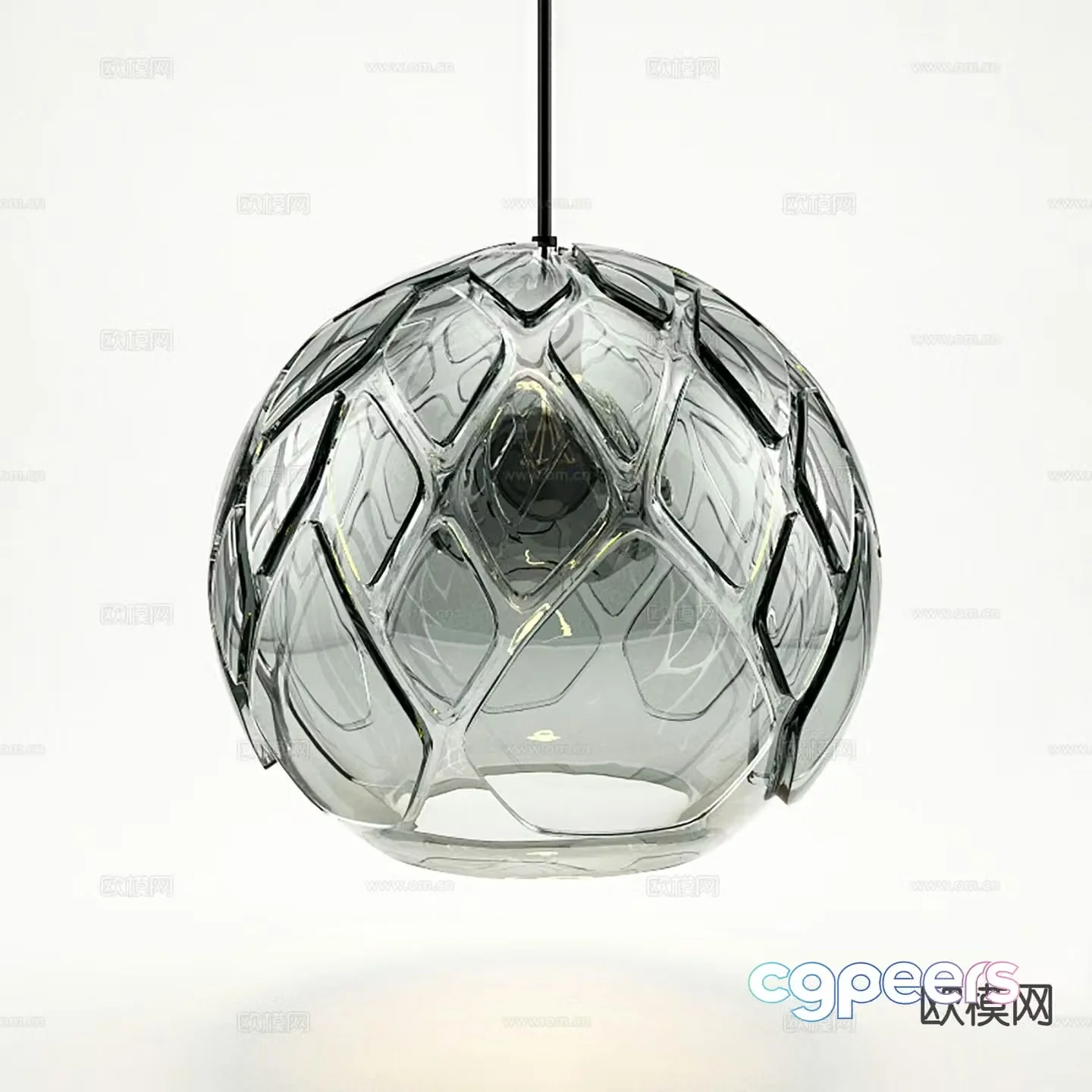 Modern interior chandelier 3d model