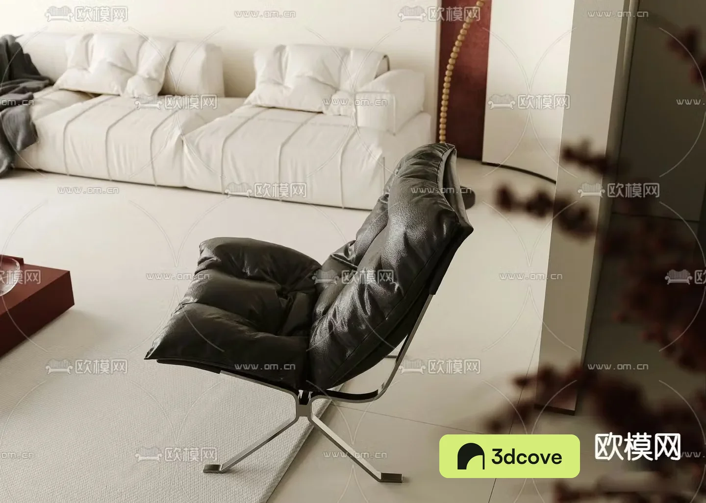 Leather chair lounge chair