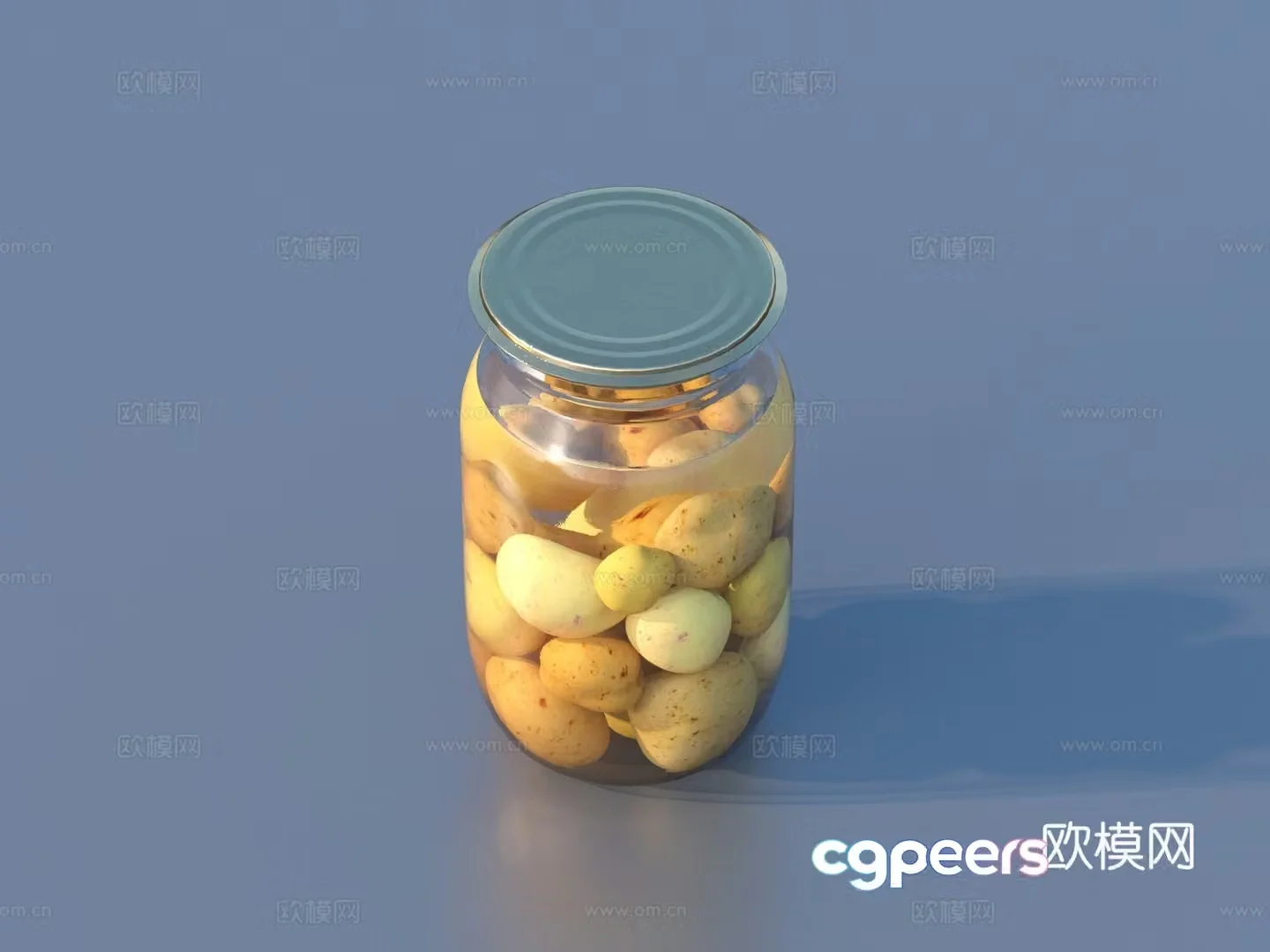 Canned fruits canned food 3d model