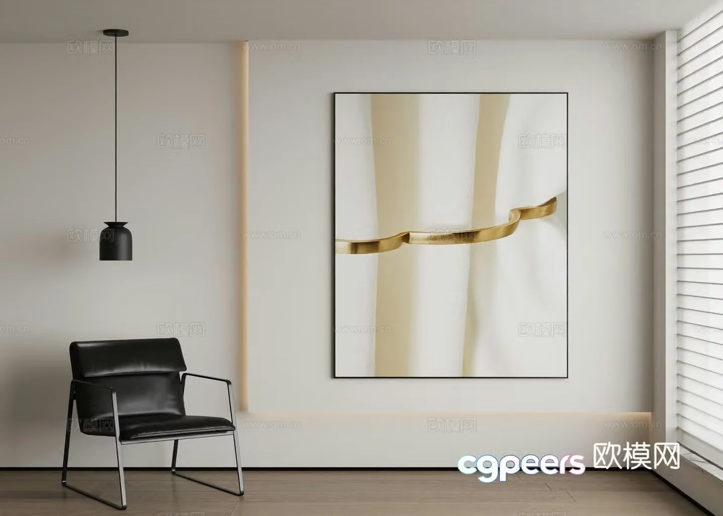 Modern decorative painting 3d model