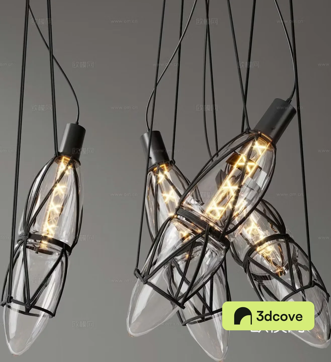 Modern glass chandelier