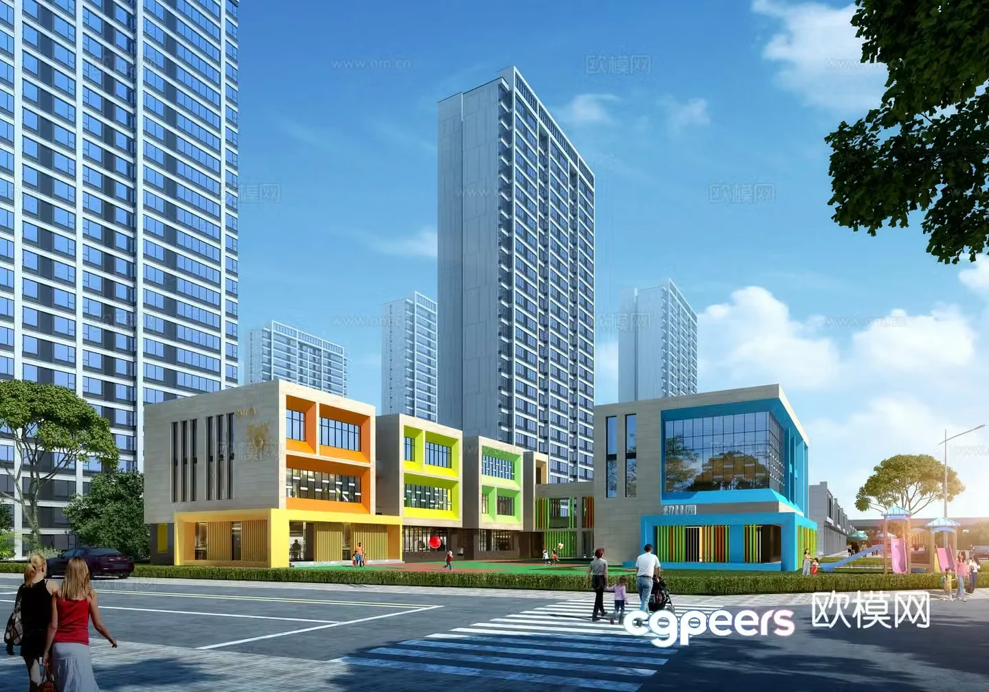 Kindergarten appearance 3D model