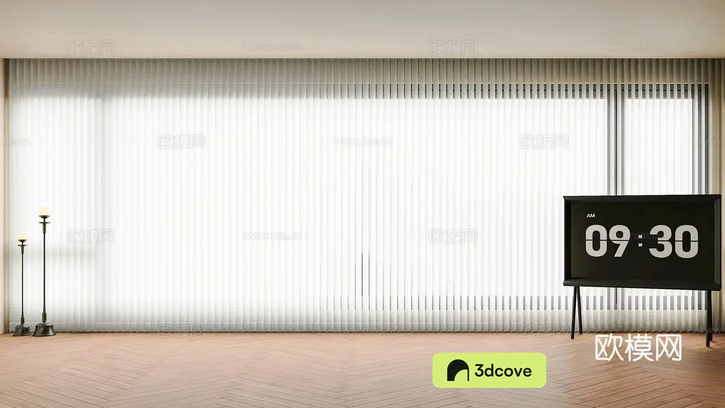 Modern dream curtain Venetian blinds Shangri-La curtains Mobile TV Stand TV