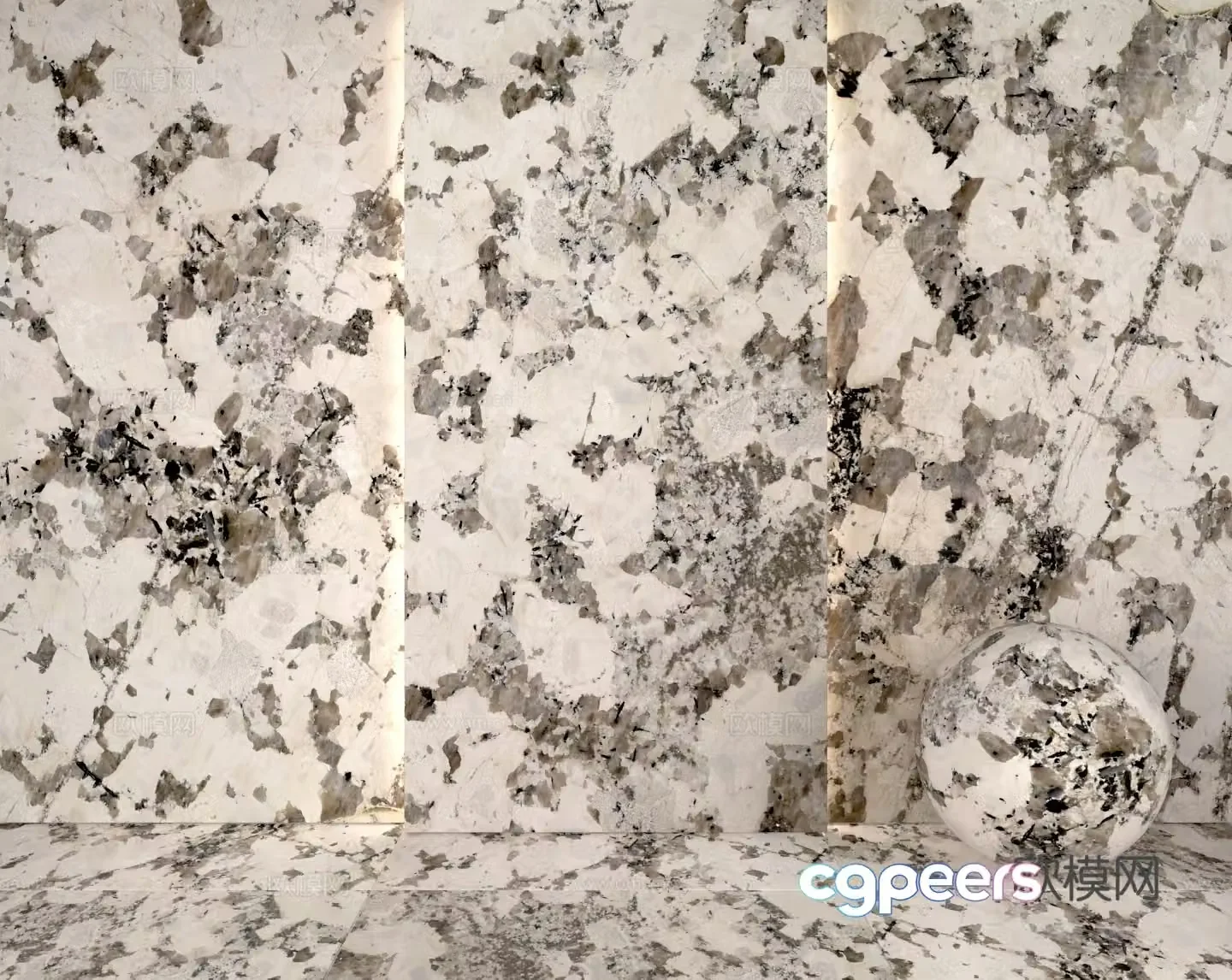 Patagonia quartzite luxury stone marble wall 3d model