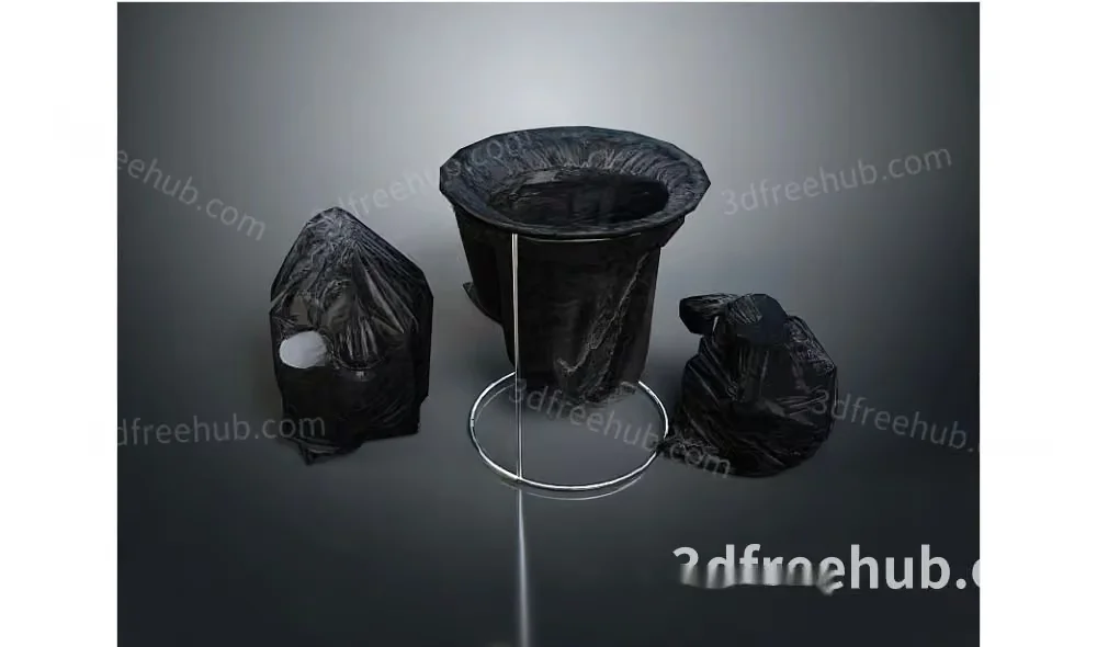 Black Trash Bags 3D Model – 19311 – VRAY Render