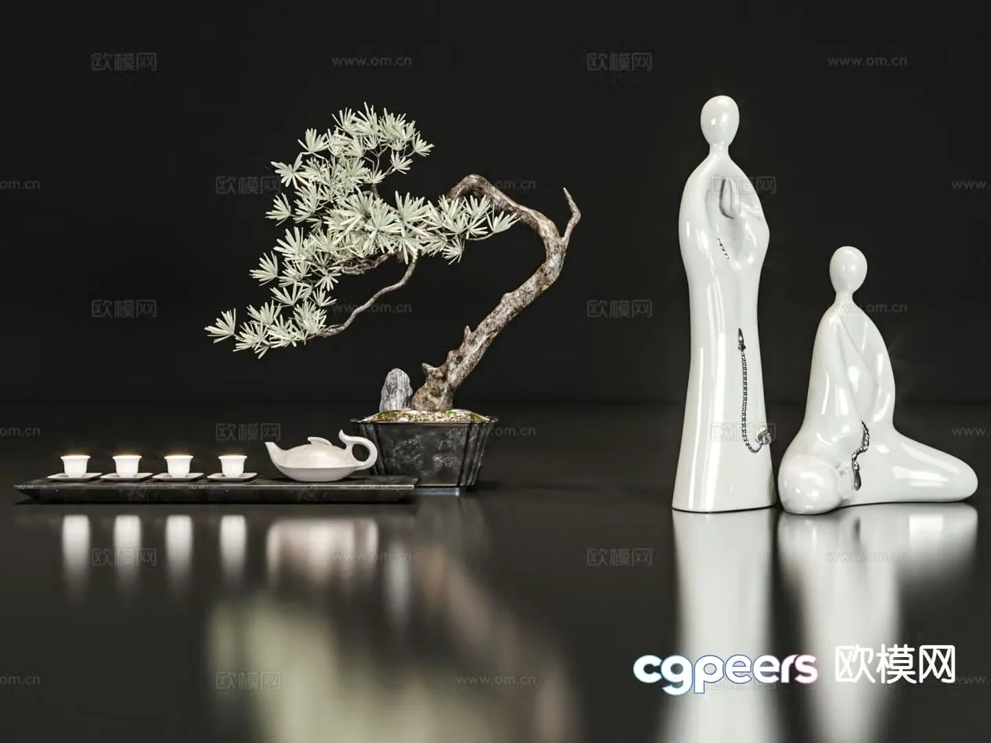New Chinese style ornaments and crafts 3D model