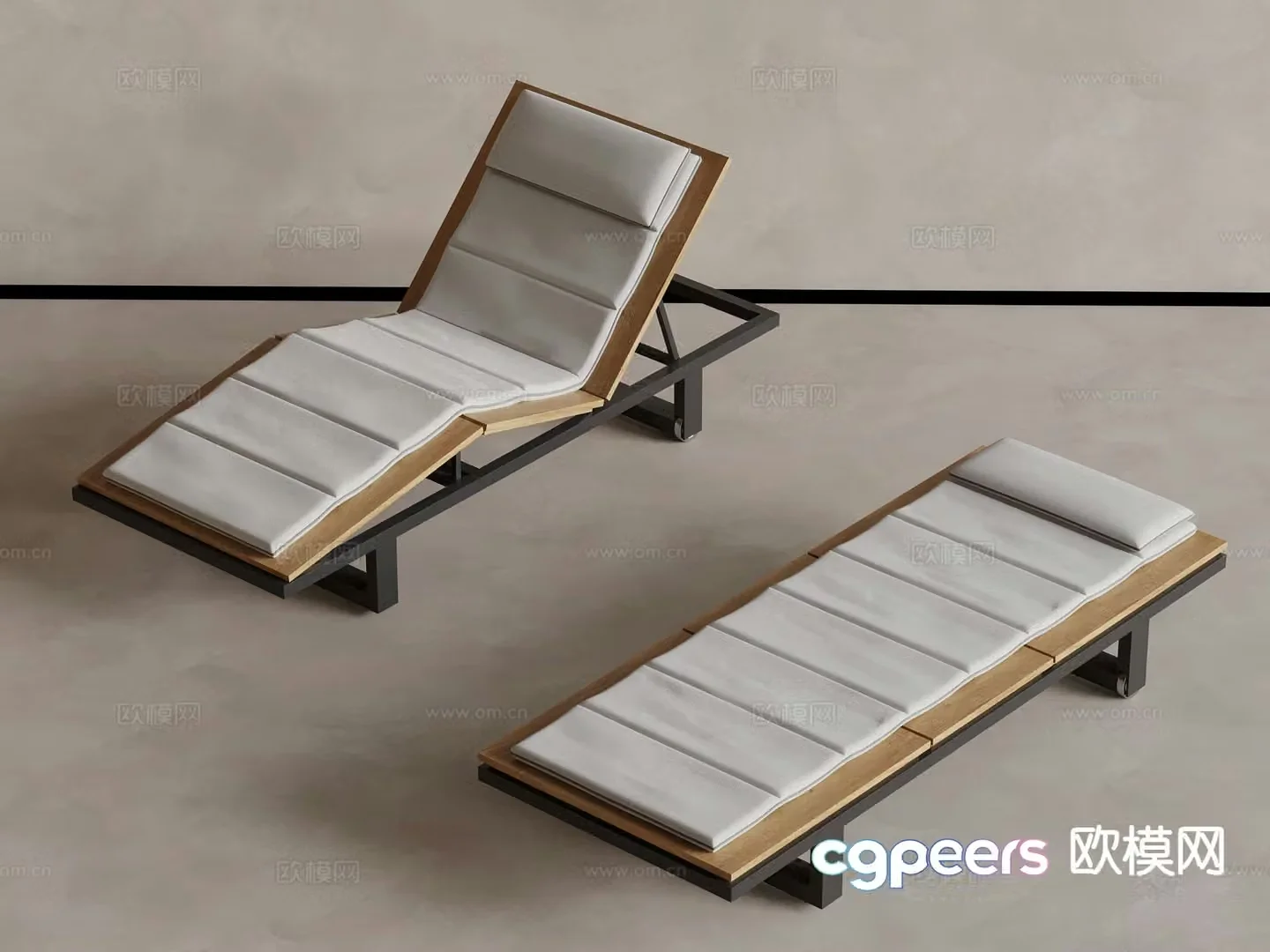 Leisure recliner folding recliner 3d model