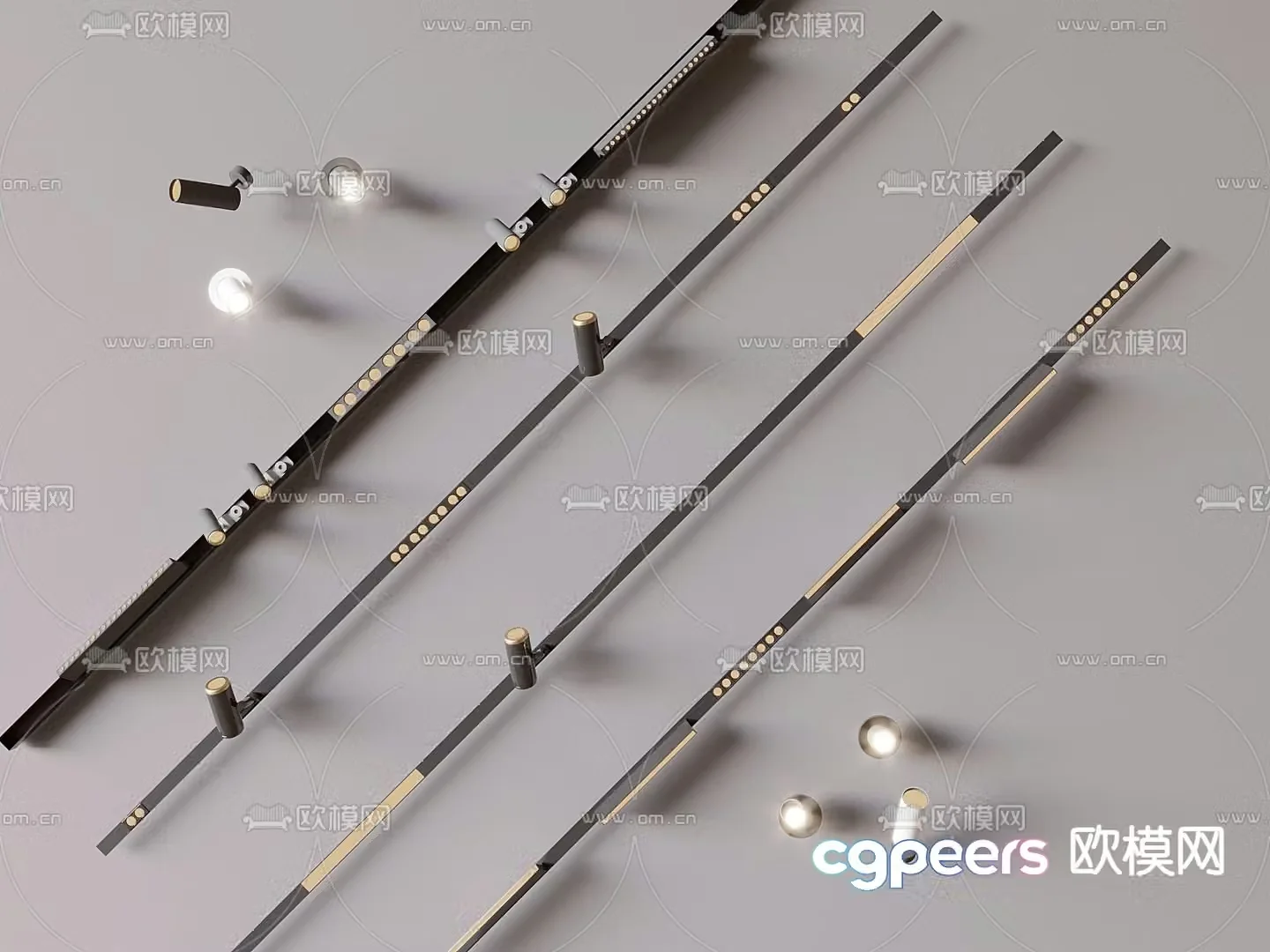 track light downlight spotlight 3d model