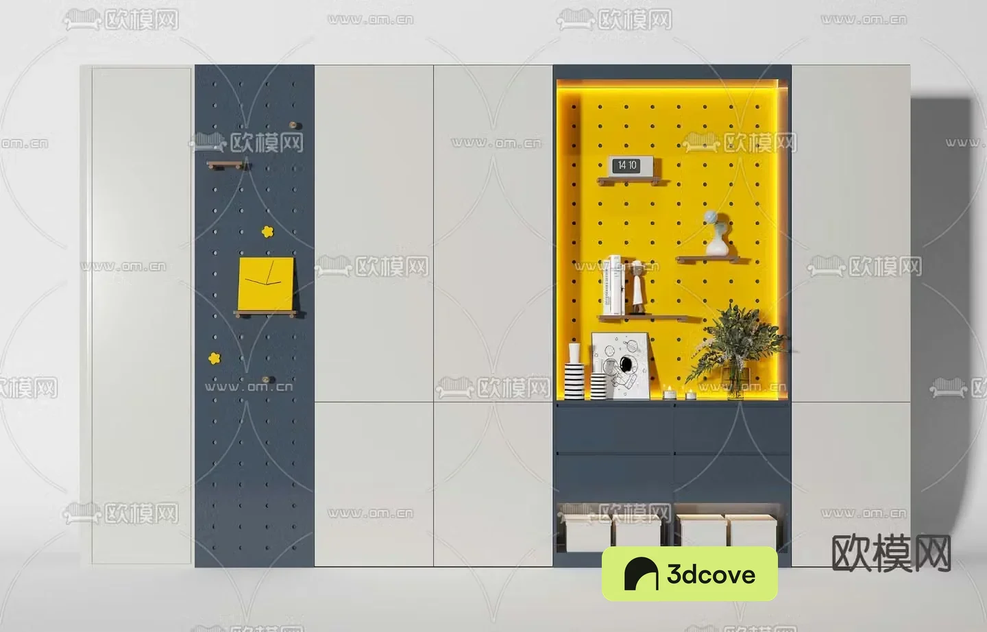Modern children’s decorative cabinet 3d model