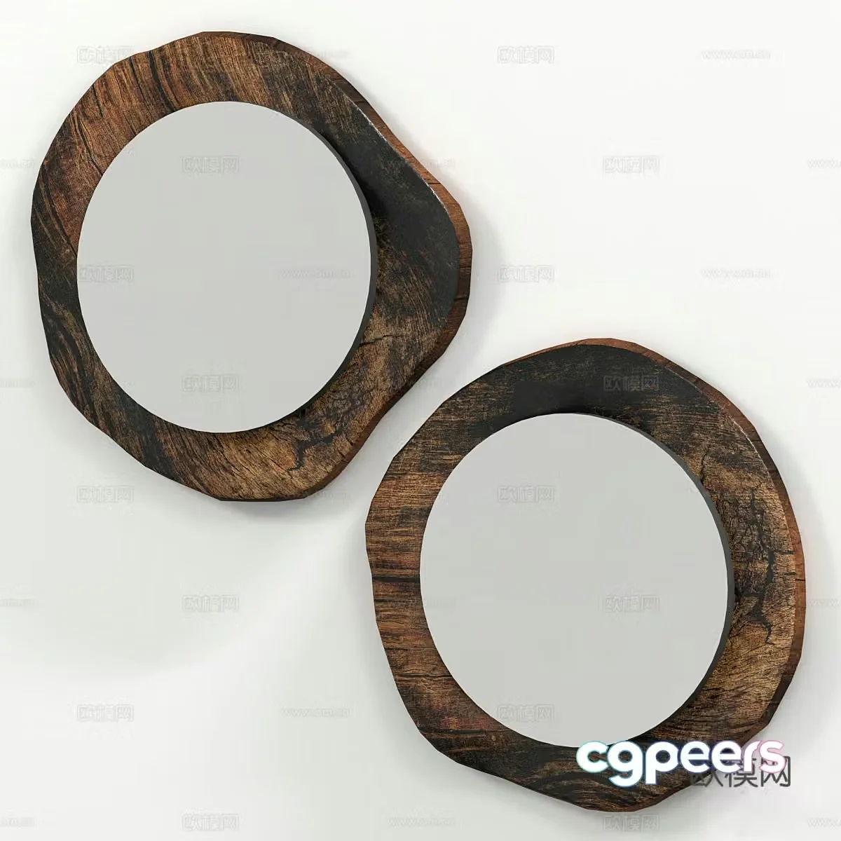 Middle-aged style hanging mirror mirror 3d model