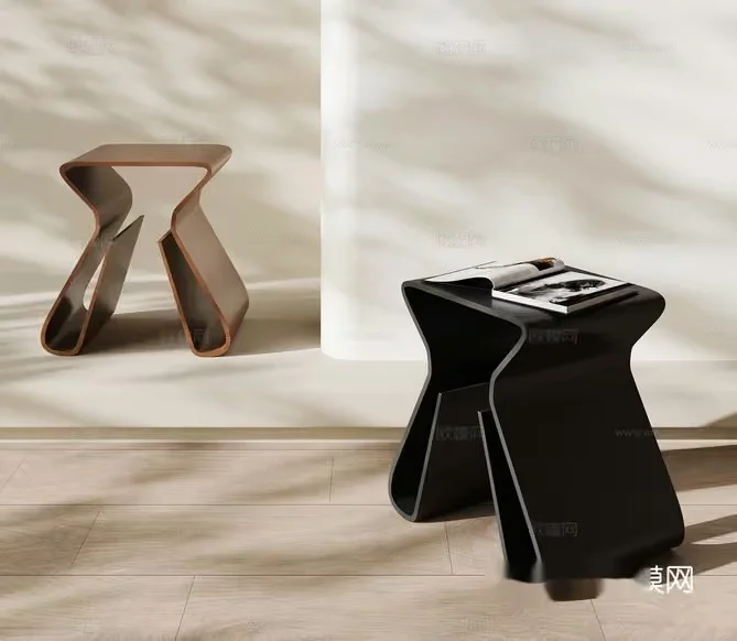 Modern Wooden Stools 3D Model – 16636 – VRAY Render