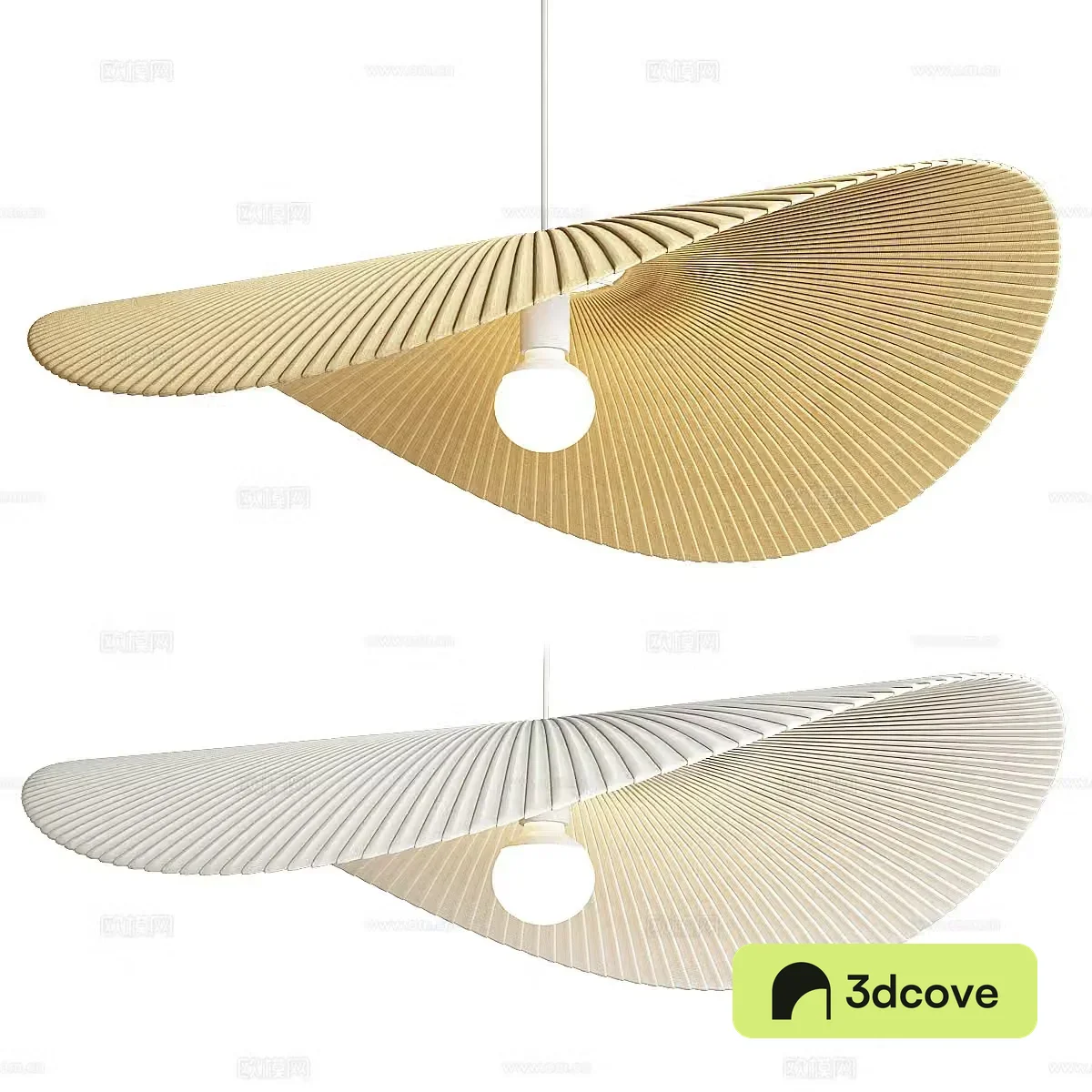 Straw Fabric Pendant Light 803d Model