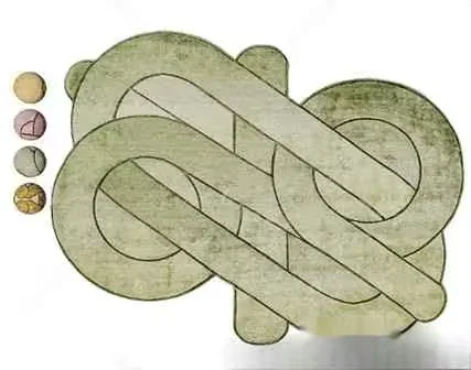 A Green Rug With A Knot Design 3D Model – 16452 – VRAY Render
