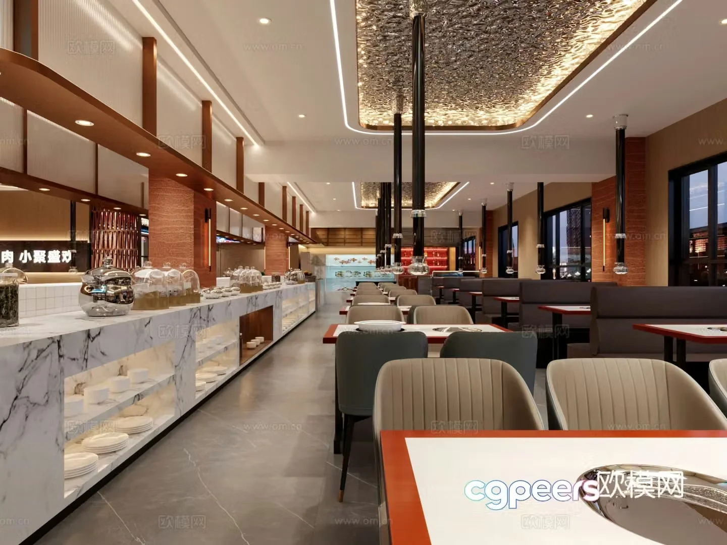 Restaurant Hotpot Restaurant 3D Model