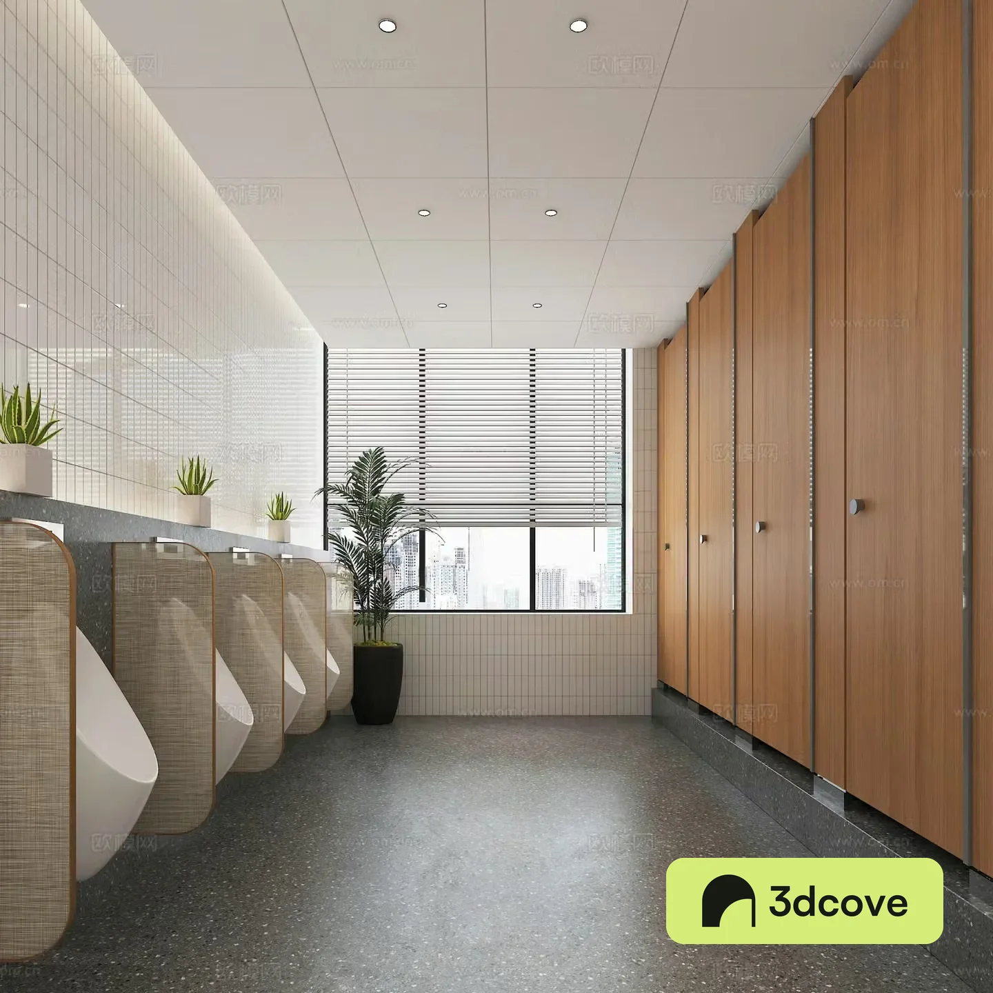 Modern public restroom