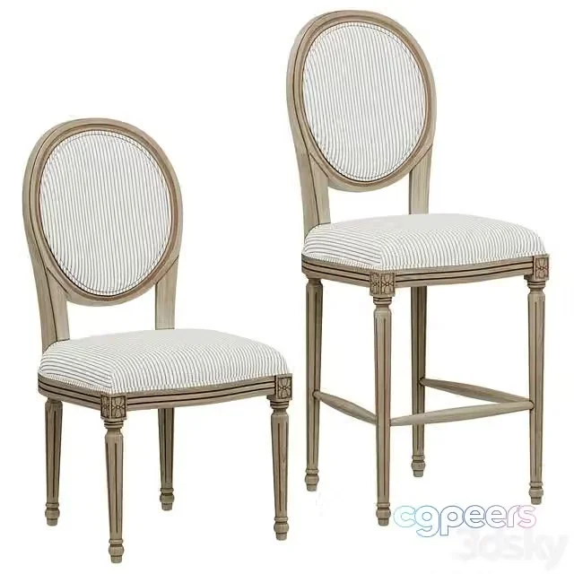 3ds Max Free – Loft Concept French Provence Chair