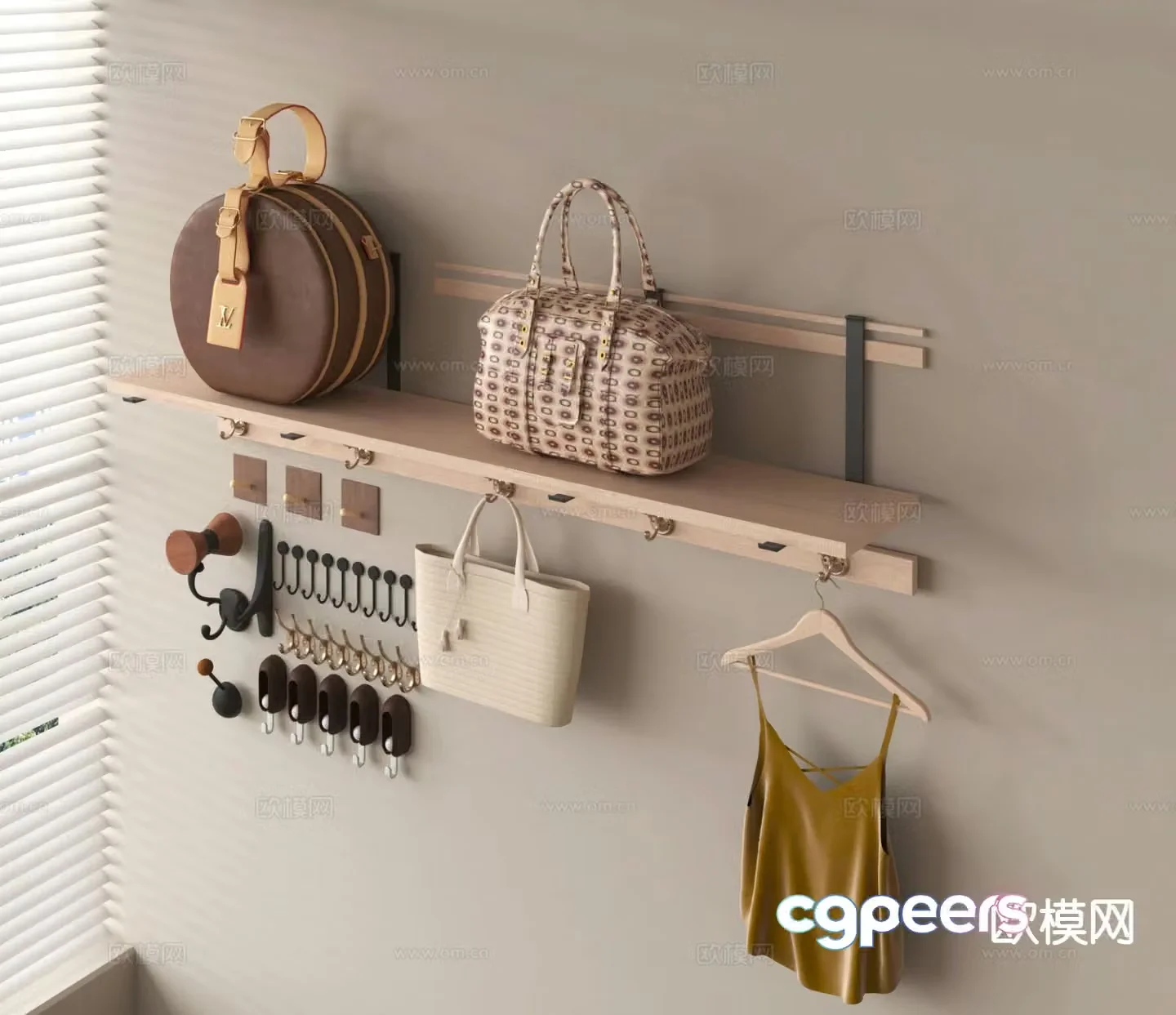 Storage hook clothes hook 3d model