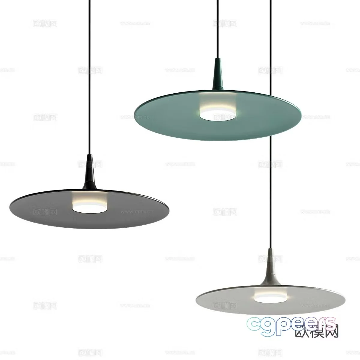 Modern simple small chandelier 3d model