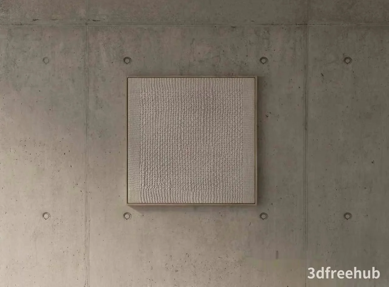 The Single Main Subject Is A Square Piece Of Textured White Fabric 3D Model – 22028 – VRAY Render