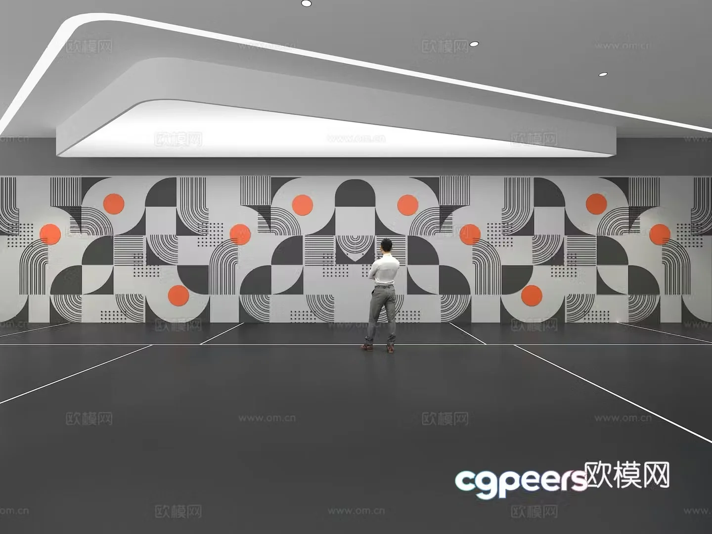 Cultural wall Corporate culture wall Education Theme wall Exhibition hall Campus culture Corridor 3D model