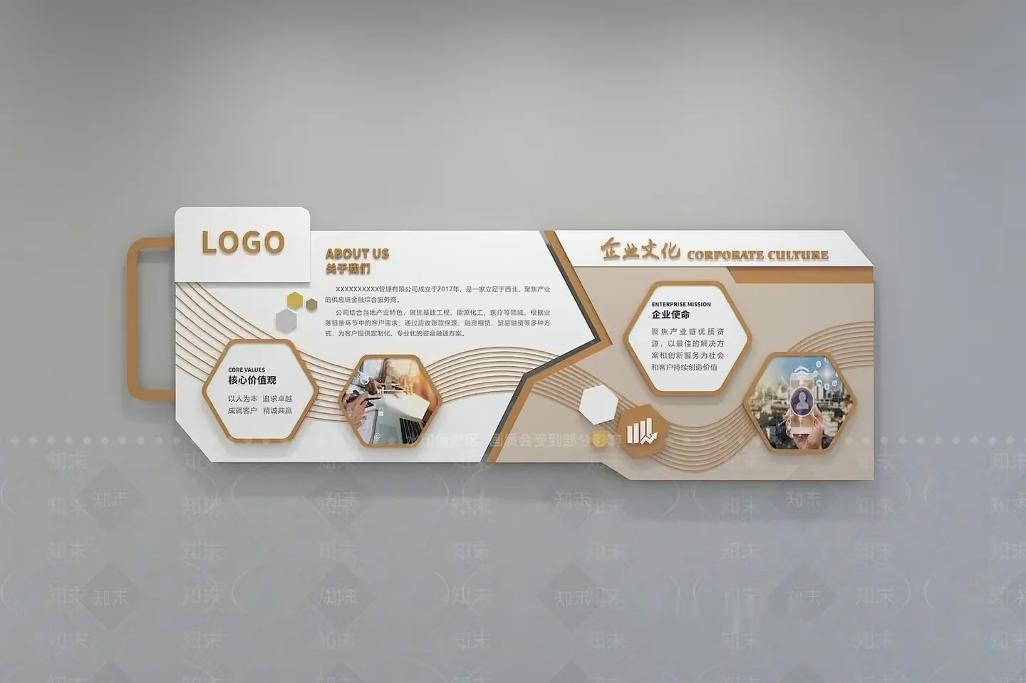 A Corporate Culture Infographic 3D Model – 2930 – VRAY Render