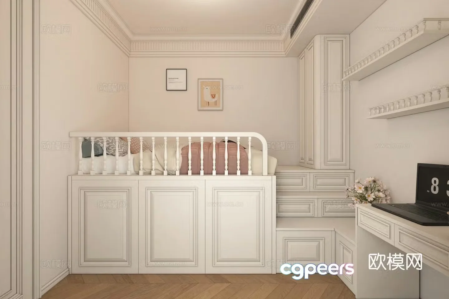 French children’s room 3d model