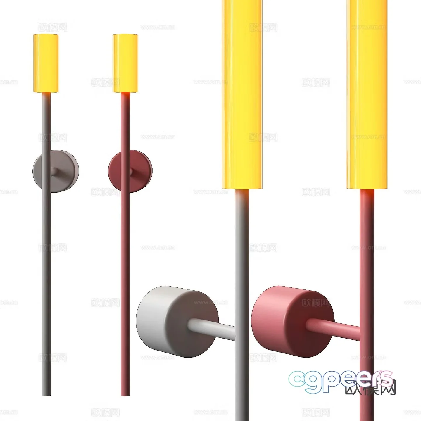 Modern wall light 3d model